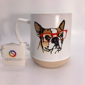 NWT French Bulldog Terrier Dog With Glasses Coffee Cup Mug What's Up Dog